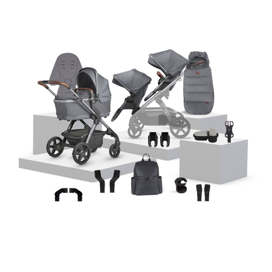 Wave 3 Lunar Single to Double Travel System Growing Family Bundle (17 piece)