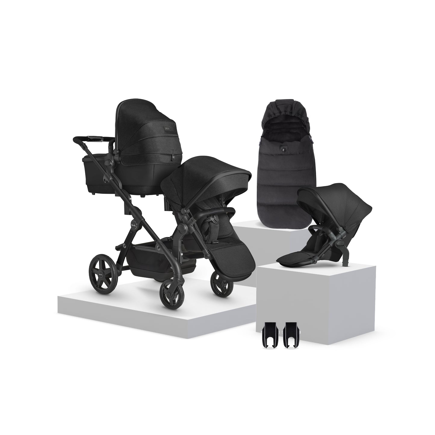 Wave 3 Onyx Single to Double Travel System (12 piece)