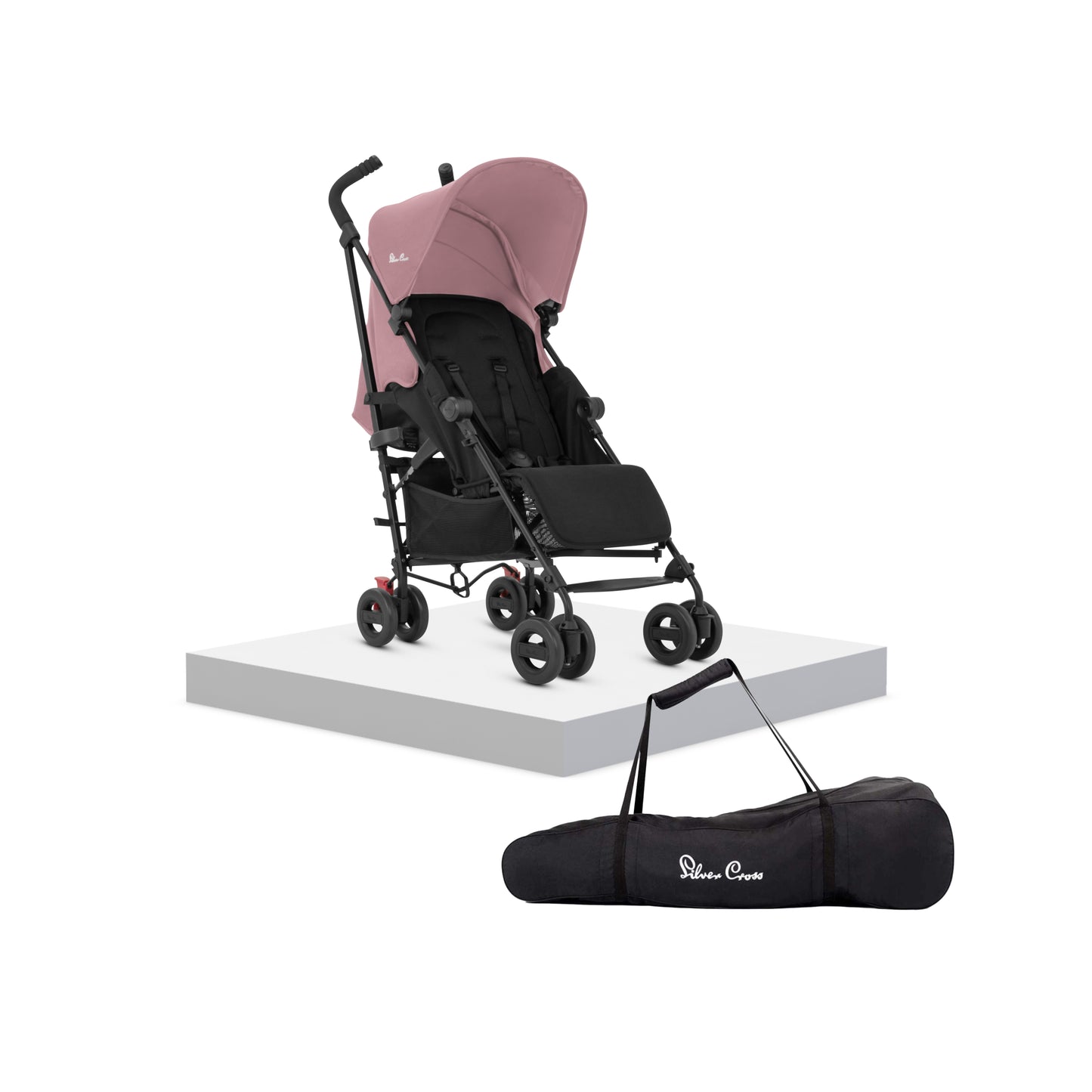Zest Pink Stroller & Stroller Bag Bundle (3 piece)